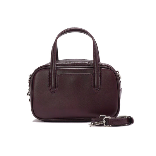 Women's Leather Compact Dome Satchel