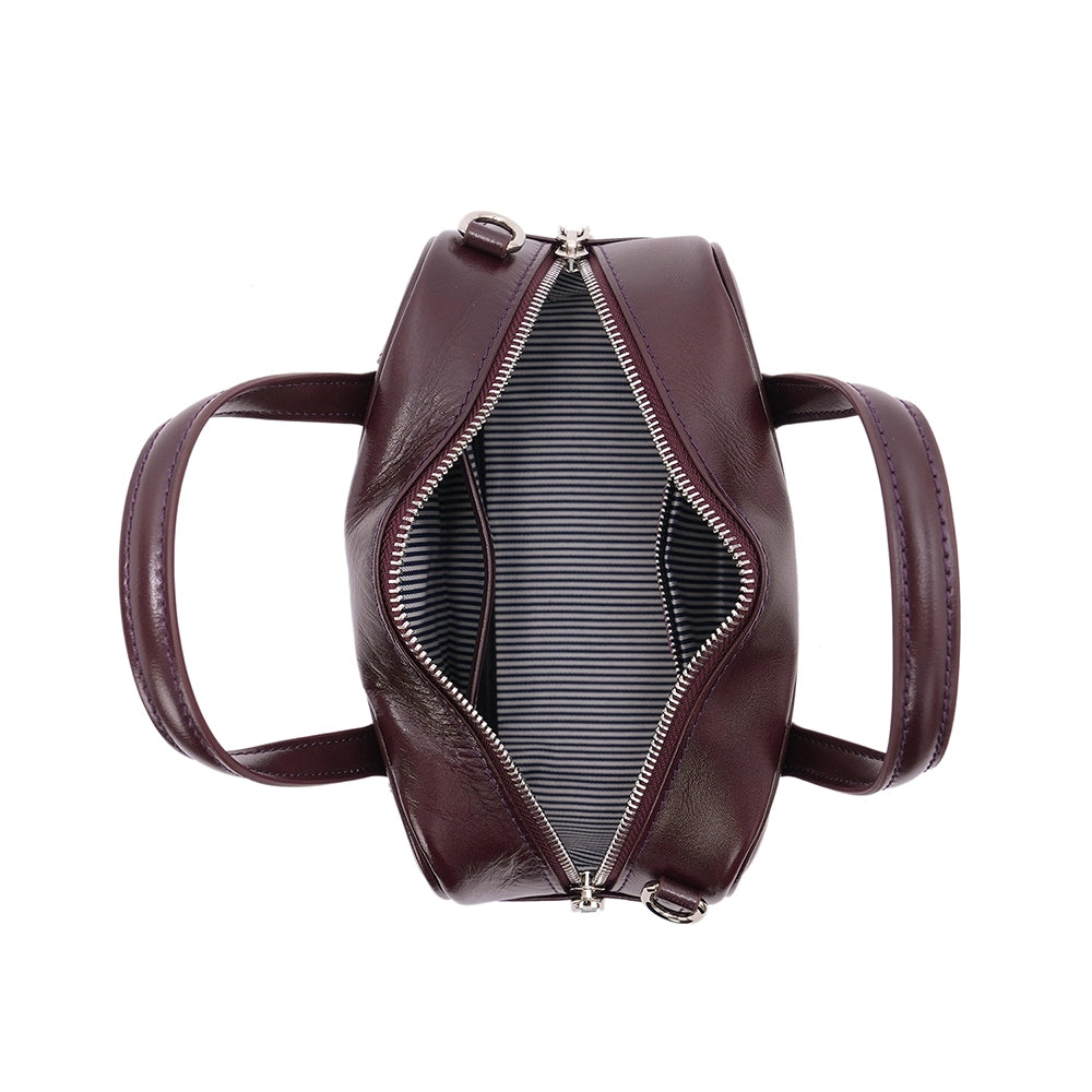 Women's Leather Compact Dome Satchel