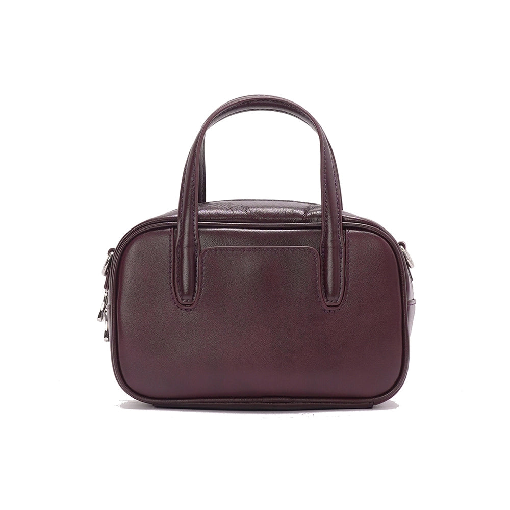 Women's Leather Compact Dome Satchel