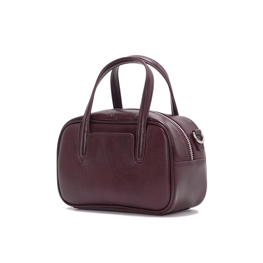Women's Leather Compact Dome Satchel