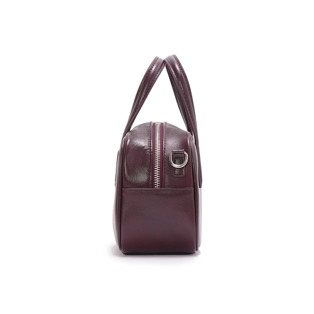 Women's Leather Compact Dome Satchel