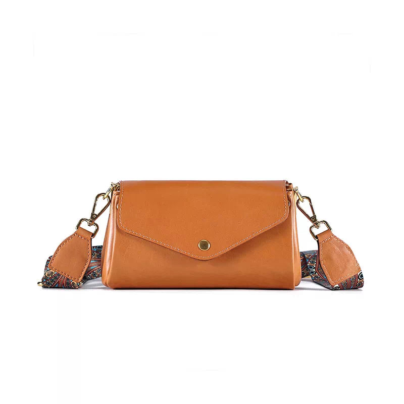 Vegetable Tanned Leather Crossbody Purse