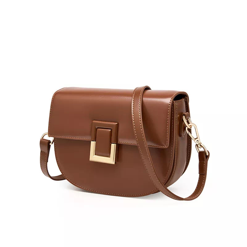 Leather Saddle Crossbody Bag