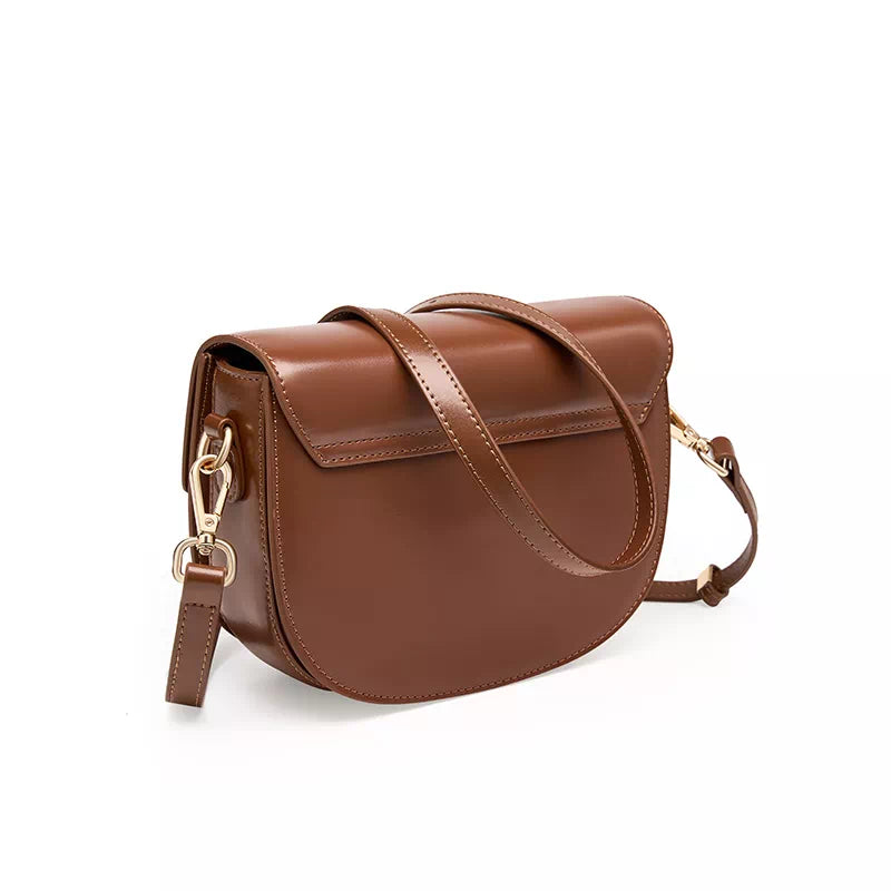 Leather Saddle Crossbody Bag