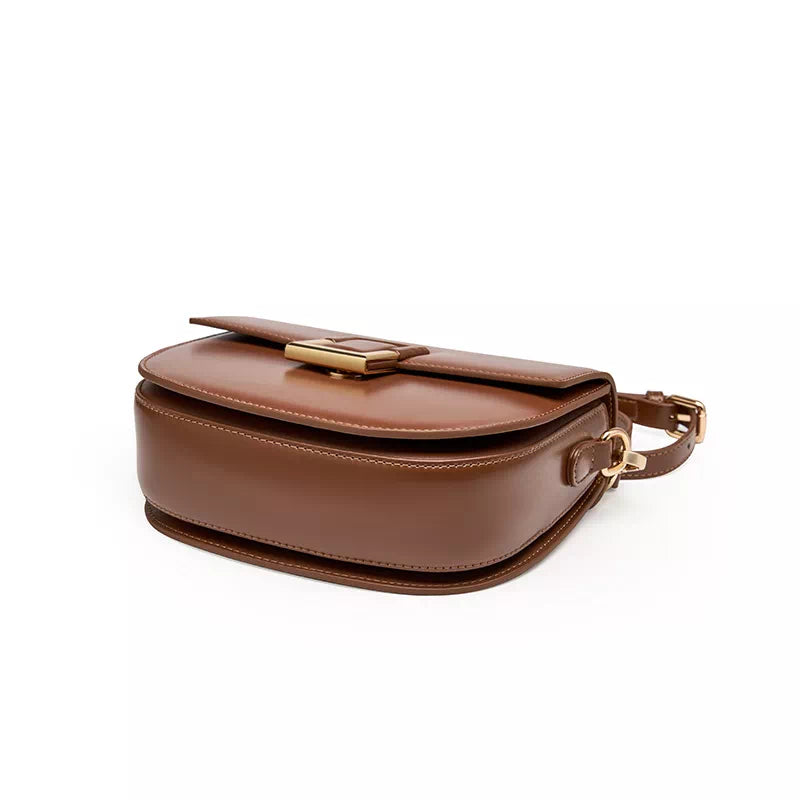 Leather Saddle Crossbody Bag