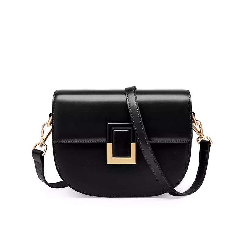 Leather Saddle Crossbody Bag