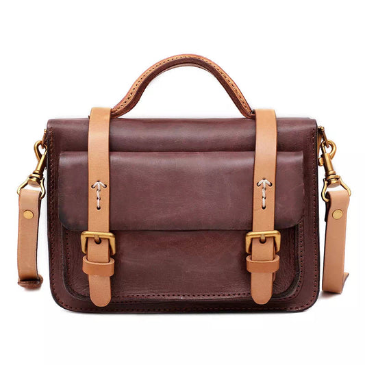 Leather Top Handle Crossbody
